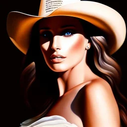 Ultra detailed fullbody Portrait in oil on canvas of beautiful female cowboy,extremely detailed digital painting,ultrarealistic skin,intense stare, extremely detailed face, crystal clear eyes, mystical colors ,perfectly centered image, perfect composition, rim light, beautiful lighting,masterpiece ,8k, stunning scene, raytracing, anatomically correct, in the style of Simon Bisley and uncannyknack and Ohrai Noriyoshi and robert e howard and Steve Jung.