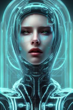 cyberpunk, glass body, women, portrai, open mouth, perfect skin, tron, cyborg , perfekt, real, dream, hr giger