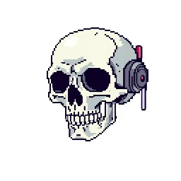 8 bit pixelart cyberpunk skull,servitor, Comic style