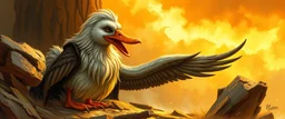 duck gandalf look really powerful, fantasy illustration