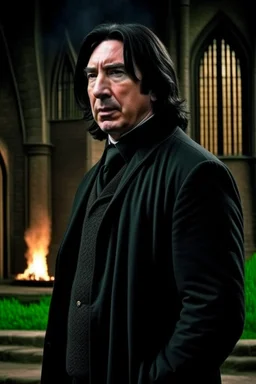 I want a picture that 's more realistic , more Professor Snape , with a high level of horror , and I want the whole Hogwarts school behind him , and I want Snape a little younger .