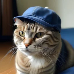 cat wearing cap