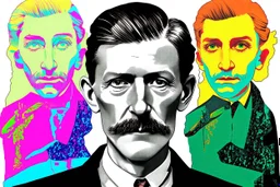 Nikola Tesla in the style of warhol