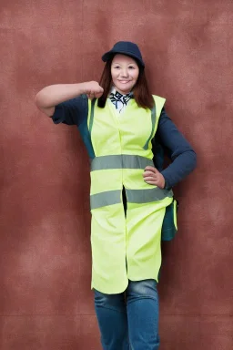 Portrait lady, full body shot, full-color long shot WorkingClass