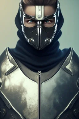 portrait, ninja, masked, full body, armor, 8k resolution