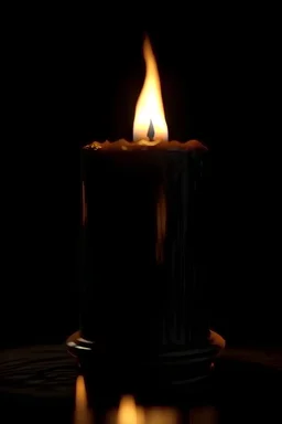 light iellow , Upscale black candle, big fire . art hyper-detailed frontal view 4k maximal . alfa RBG