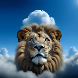 lion face in sky