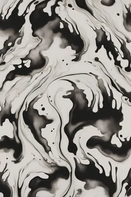 White plain fluid, inkblot