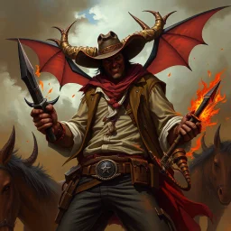 cowboy demon fantasy art