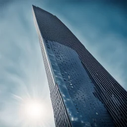 A sky scraper scraping the sky