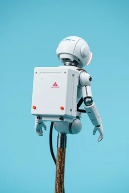 roboto backpack detector on stick