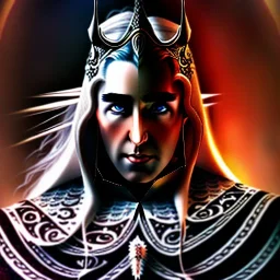 Epic Drawing of Thranduil on Elk Caravaggio 4k