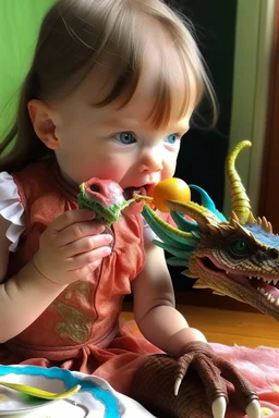 kiby eating dragon in dress