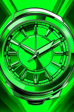 generate image of green face watch which seem real for blog