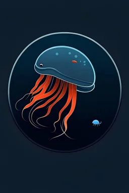 for logo :jellyfish and whale