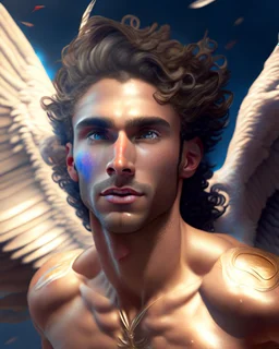 Human version of Icarus hyper-realistically hyper-detailed 8k artwork