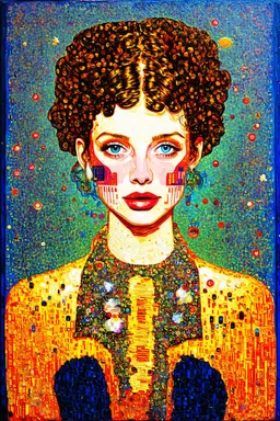 X cannot exist without 0; Post-Modern Celestial Pop Art with surreal elements; Gustav Klimt inspired painting.