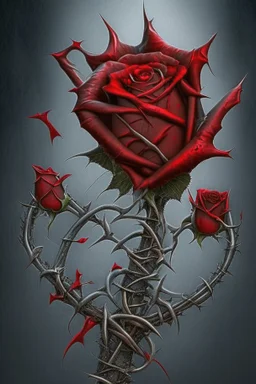 The symbol of Lyrial is a red rose with thorns