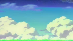 floating ruins of an asian village with purple sky full of stars, sunflower field, anime, high res, makoto shinkai