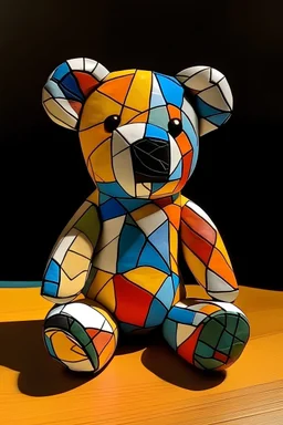 Picasso style teddy bear