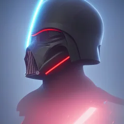 Futuristic helmet, style Darth Vader