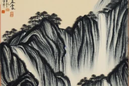 Waterfall, chinese ink painting