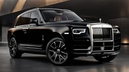 Rolls Royce Cullinan mixed with Black Color No Reflection, Super Detailed, desktop wallpaper, 4K