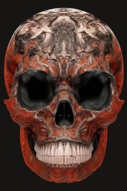 A beautiful highly detailed ornate intricate portrait of a flaming demon skull made of shiny obsidian glass :: reflective, glassy :: subtractive lighting, backlit :: by John William Waterhouse, Greg Rutkowski, HR Giger :: hyperrealistic, hyper detailed, photorealistic :: epic, incredible composition, amazing depth, meticulously composed, 16k resolution concept art :: fantasy magazine cover art