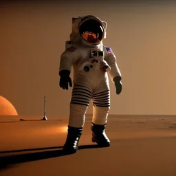 astronaut watching tv on mars unreal engine 5, octan render