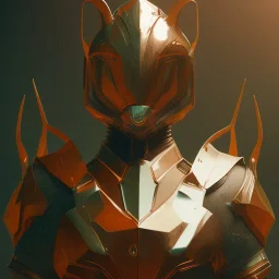 Armor wearing Fox, character design,ultra realistic,shiny, smooth, studio quality, octane render, Surrealism, Triadic colour scheme polaroid 100