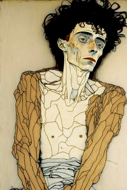 painting of a figure with the life-filled void of an empty existence, egon schiele masterpiece