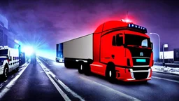 A police Tesla Cybertruck is chasing a Tesla 'Model S Plaid' at top speed, across the post-apocalyptic world of the 'Terminator' movies. CINEMATIC. WIDE ANGLE LENS. PHOTO REAL.