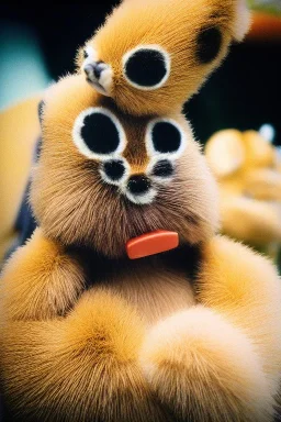 Macro photography, miniature zoo, ultra realistic, highly detailed, Kodak Portra 400, 16k, grainy, full frame