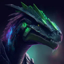 profile picture of a cyber-dinosaur
