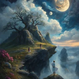 Create an image in which the Surrealism invites the viewer into dreamlike landscapes where reality and fantasy merge. This art style challenge the boundary between the conscious and the unconscious mind!