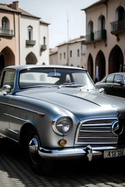 A Background of Moroccan Mercedes model 190 color Grey in Rabat city