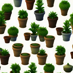 potted plant dirt texture, in the style of sims 4 maxis match