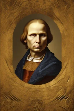 Portrait of matti nykänen. painted by davinci.