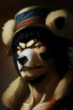 A portrait of Kuma, from One Piece anime; Caravaggio style