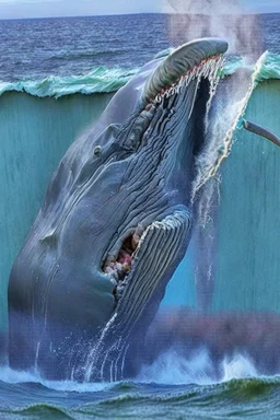 Dead whale being startled with a finger up the back hole.