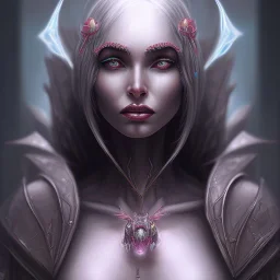 Dark elf drow priestess of spiders praying