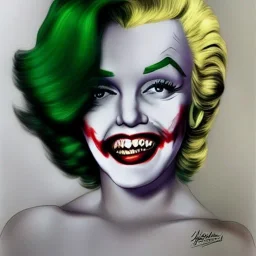 Marilyn Monroe Joker cabelo verde