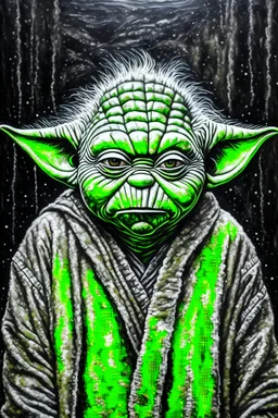painting of yoda by Paul oz
