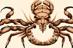 Detailed, illustration, realistic, symmetrical, scorpion, realistic.