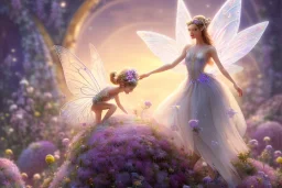 one very little beautiful fairy on a big crystal subtle flower in a galactic ambiance, transparent petals, delicate colors, in the foreground, full of details, smooth, bright sunshine，soft light atmosphere, light effect，vaporwave colorful, concept art, smooth, extremely sharp detail, finely tuned detail, ultra high definition, 8 k, unreal engine 5, ultra sharp focus