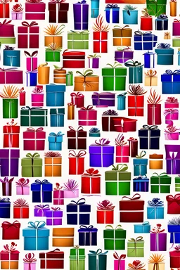 gift boxes in many color