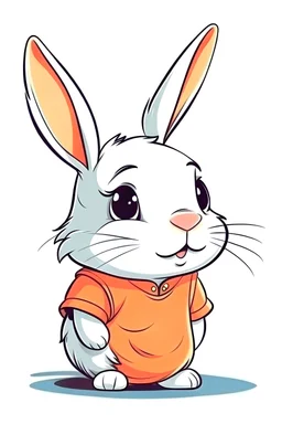 conejo con camisa caricatura DE PERFIL