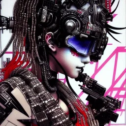 beautiful cyberpunk girl, hyper detailed, hyperdetailed, intricately detailed, illustration by <Katsushika Hokusai> <Yoji Shinkawa>,