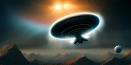 extra-terrestrial, 8K, photo realistic, highly detailed, lught ufo, light colors