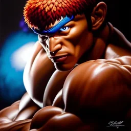 Ultra detailed fullbody Portrait in oil on canvas of Street Fighter- E.Honda,extremely detailed digital painting,ultrarealistic skin,intense stare, extremely detailed face, crystal clear eyes, mystical colors ,perfectly centered image, perfect composition, rim light, beautiful lighting,masterpiece ,8k, stunning scene, raytracing, anatomically correct, in the style of Simon Bisley and Ohrai Noriyoshi and robert e howard and Steve Jung and frank frazetta.